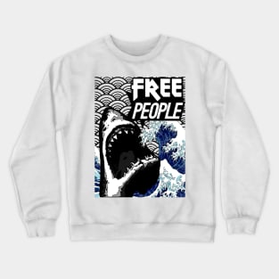 FREE PEOPLE SHARK Crewneck Sweatshirt